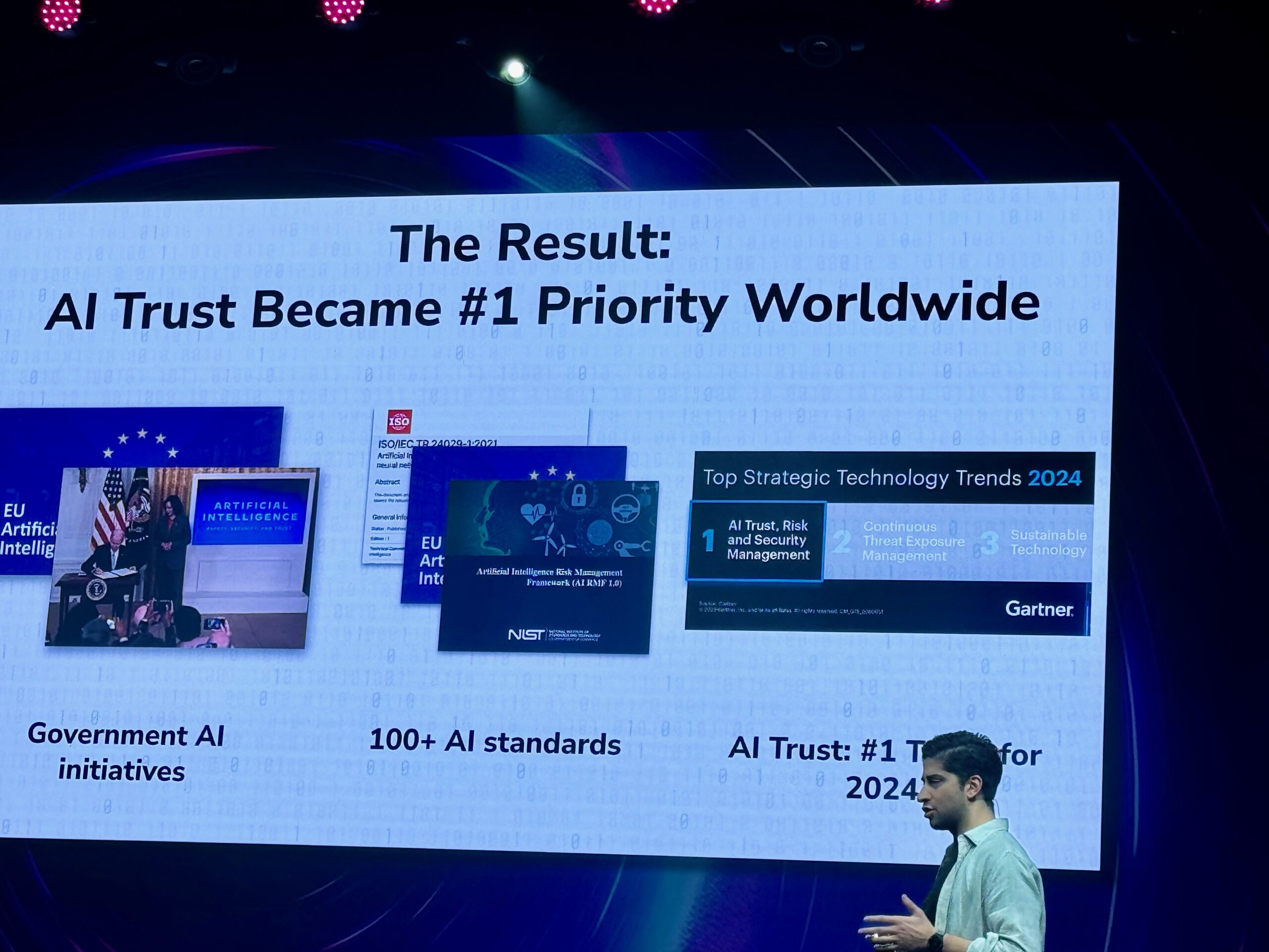 A presenter at the AI+X summit at the ETH Zürich