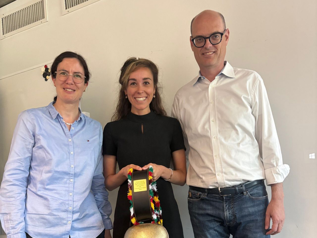 Jessica Maly nach erfolgreicher Verteidigung ihrer Dissertation