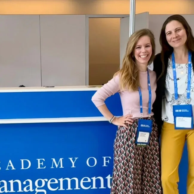 CEO Caroline Obolensky at the annual meeting of the Academy of Management 2025 in Copenhagen